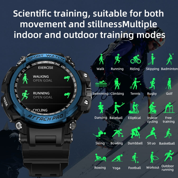 LOKMAT ATTACK 2 Pro 1.39 inch BT5.1 Smart Sport Watch, Support Bluetooth Call / Sleep / Heart Rate / Blood Pressure Health Monitor(Black Green) - Smart Watches by Lokmat | Online Shopping UK | buy2fix