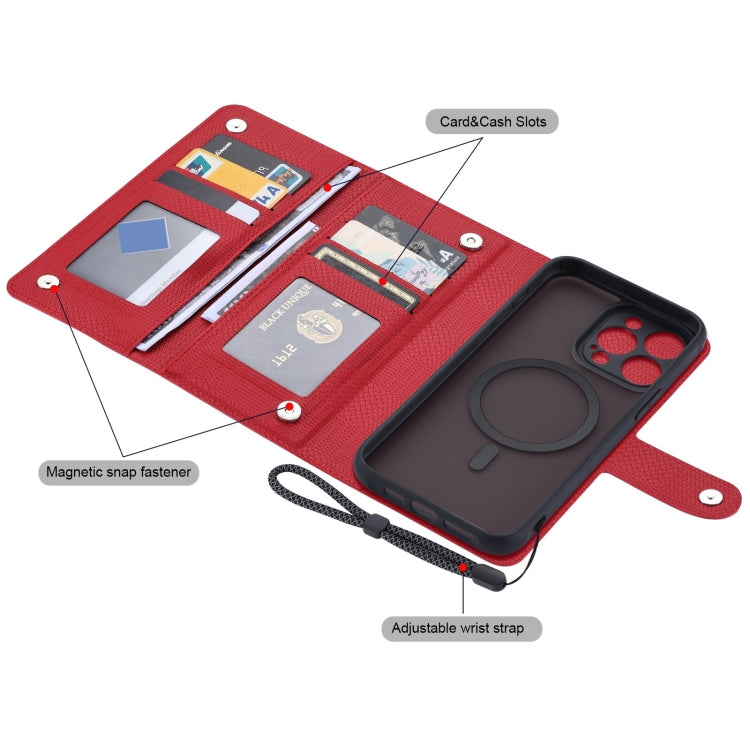 For iPhone 14 Pro ViLi GHA Series Shockproof MagSafe RFID Leather Attraction Horizontal Flip Phone Case(Red) - iPhone 14 Pro Cases by ViLi | Online Shopping UK | buy2fix