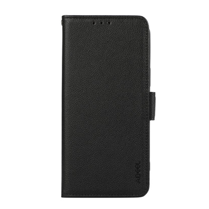 For Samsung Galaxy Xcover7 ABEEL Side-Magnetic Litchi Pattern Leather RFID Phone Case(Black) - Galaxy Phone Cases by buy2fix | Online Shopping UK | buy2fix