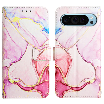 For Google Pixel 9 PT003 Marble Pattern Flip Leather Phone Case(Rose Gold) - Google Cases by buy2fix | Online Shopping UK | buy2fix