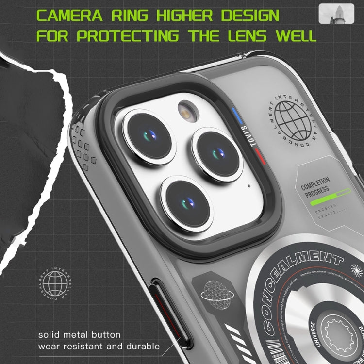 For iPhone 15 TGVIS Space Series Explore Laser CD MagSafe Magnetic Phone Case(Metal Gray) - iPhone 15 Cases by TGVIS | Online Shopping UK | buy2fix