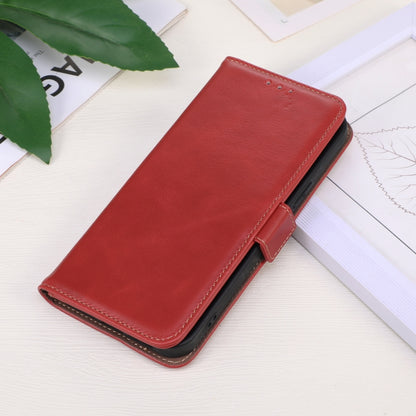 For Google Pixel 9 Crazy Horse Top Layer Cowhide Leather Phone Case(Red) - Google Cases by buy2fix | Online Shopping UK | buy2fix