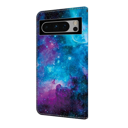 For Google Pixel 9 Crystal Painted Leather Phone case(Starry Sky) - Google Cases by buy2fix | Online Shopping UK | buy2fix