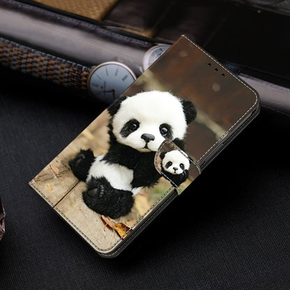 For Google Pixel 9 Crystal Painted Leather Phone case(Panda) - Google Cases by buy2fix | Online Shopping UK | buy2fix