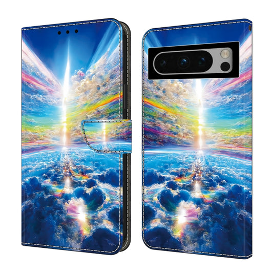 For Google Pixel 9 Pro Crystal Painted Leather Phone case(Colorful Sky) - Google Cases by buy2fix | Online Shopping UK | buy2fix