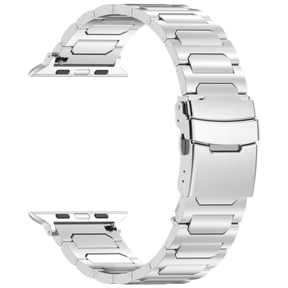 For Apple Watch Ultra 2 49mm I-Shaped Titanium Metal Watch Band(Silver) - Watch Bands by buy2fix | Online Shopping UK | buy2fix