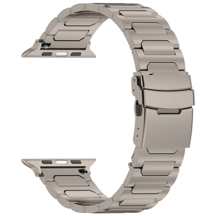 For Apple Watch 38mm I-Shaped Titanium Metal Watch Band(Titanium) - Watch Bands by buy2fix | Online Shopping UK | buy2fix