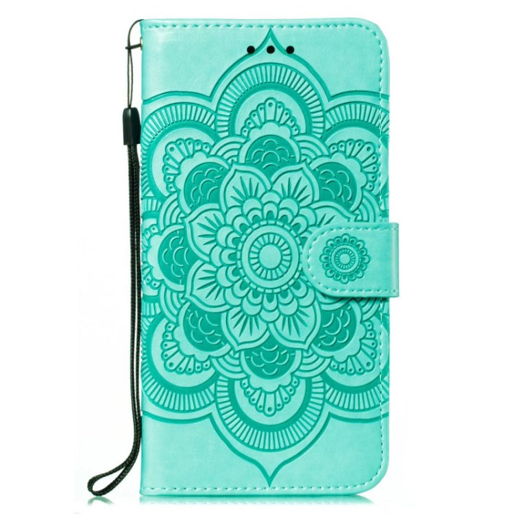 For Google Pixel 9 Pro Sun Mandala Embossing Pattern Phone Leather Case(Green) - Google Cases by buy2fix | Online Shopping UK | buy2fix