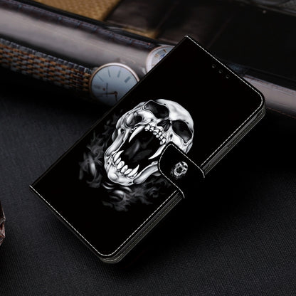 For Samsung Galaxy S23+ 5G Crystal Painted Leather Phone case(Skull) - Galaxy S23+ 5G Cases by buy2fix | Online Shopping UK | buy2fix