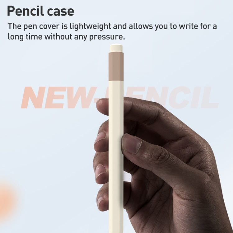 For Apple Pencil USB-C Pencil Style Liquid Silicone Stylus Case(White) - Pencil Accessories by buy2fix | Online Shopping UK | buy2fix