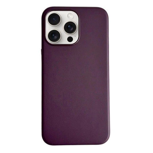 For iPhone 16 Pro Max Pure Color Leather Magsafe Magnetic Phone Case(Purple) - iPhone 16 Pro Max Cases by buy2fix | Online Shopping UK | buy2fix