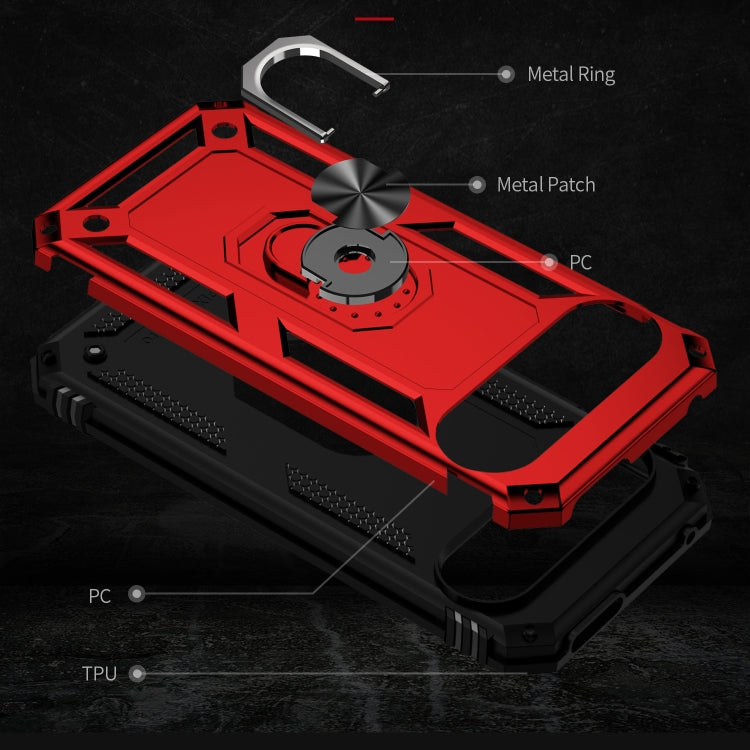 For Google Pixel 9 Pro Shockproof TPU + PC Phone Case with Holder(Red) - Google Cases by buy2fix | Online Shopping UK | buy2fix