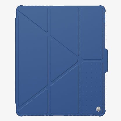 For iPad Pro 13 2024 NILLKIN Bumper Pro Multi-angle Folding Style Tablet Leather Case(Blue) - iPad Pro 13 2024 Cases by NILLKIN | Online Shopping UK | buy2fix