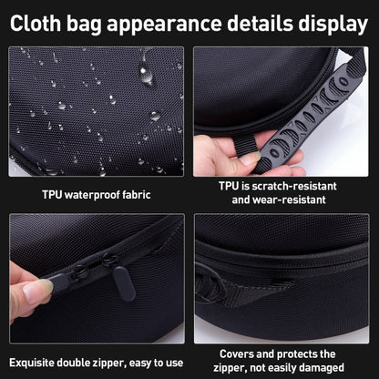 For Apple Vision Pro EVA Cloth Velvet Handle Waterproof Host Storage Bag(Black) - VR Accessories by buy2fix | Online Shopping UK | buy2fix