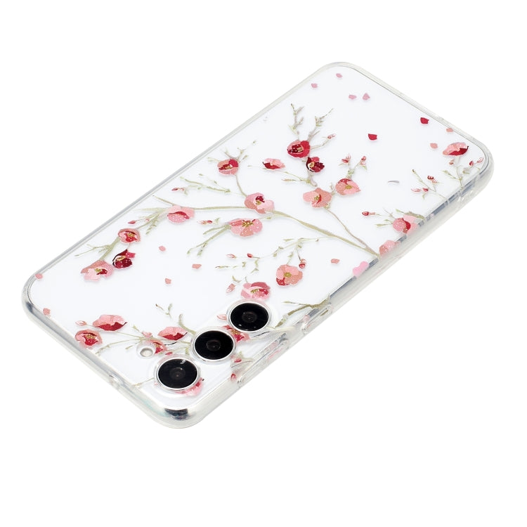 For Samsung Galaxy S23 5G Colorful Painting Pattern TPU Phone Case(Red Flowers) - Galaxy S23 5G Cases by buy2fix | Online Shopping UK | buy2fix