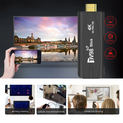 TV98 Rockchip 3228A Quad Core 4K HD Bluetooth Android TV Stick, RAM:2GB+16GB(EU Plug) - Android TV Sticks by buy2fix | Online Shopping UK | buy2fix