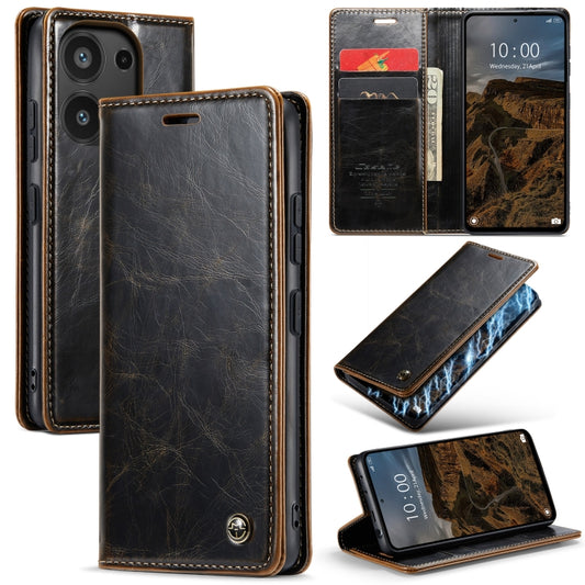 For Xiaomi Redmi Note 13 Pro 4G CaseMe 003 Crazy Horse Texture Flip Leather Phone Case(Coffee) - Xiaomi Cases by CaseMe | Online Shopping UK | buy2fix