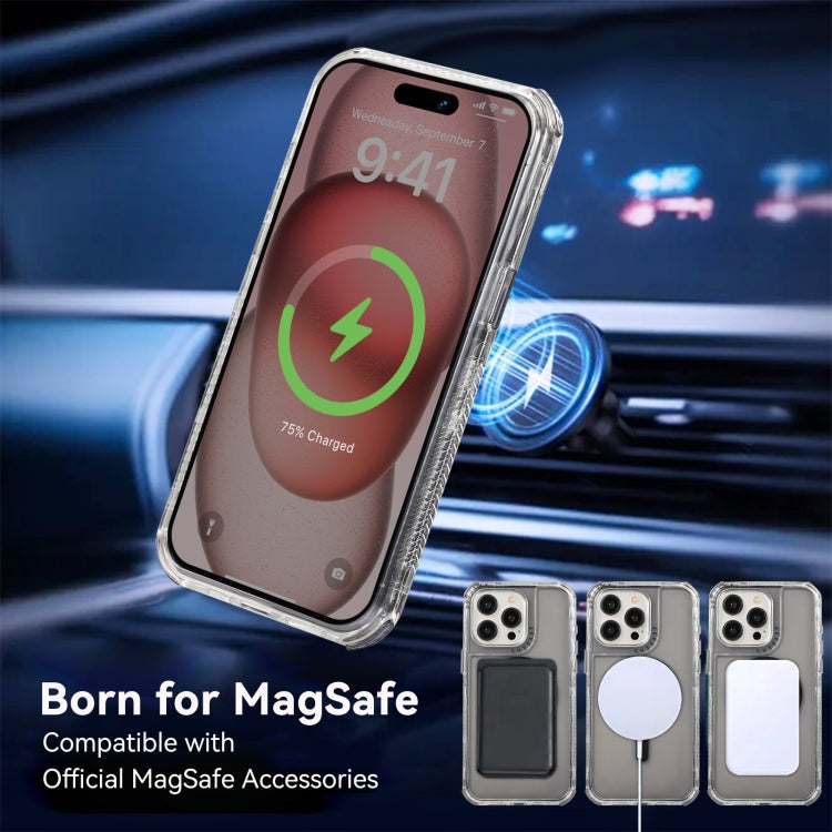 For iPhone 14 Pro Dreamland MagSafe Magnetic 3 in 1 TPU + PC Phone Case(Transparent Black) - iPhone 14 Pro Cases by buy2fix | Online Shopping UK | buy2fix