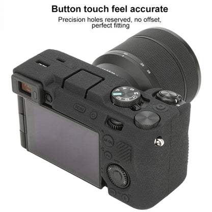 For Sony ILCE-7CM2 / A7C II / A7CR Litchi Texture Soft Silicone Protective Case(Black) - Protective Case by buy2fix | Online Shopping UK | buy2fix