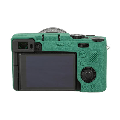 For Sony ILCE-7CM2 / A7C II / A7CR Litchi Texture Soft Silicone Protective Case(Green) - Protective Case by buy2fix | Online Shopping UK | buy2fix