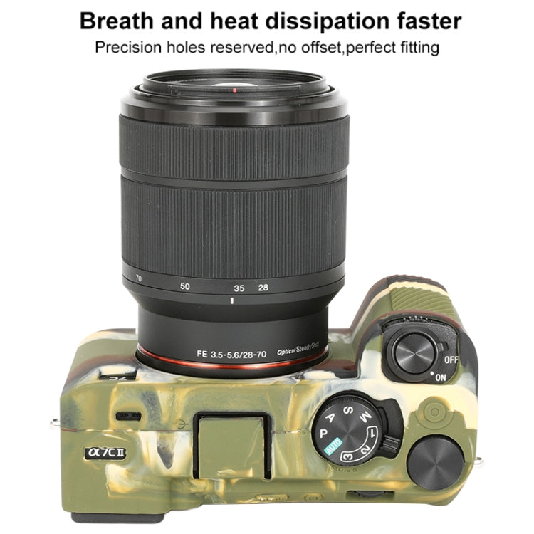 For Sony ILCE-7CM2 / A7C II / A7CR Glossy Soft Silicone Protective Case(Camouflage) - Protective Case by buy2fix | Online Shopping UK | buy2fix