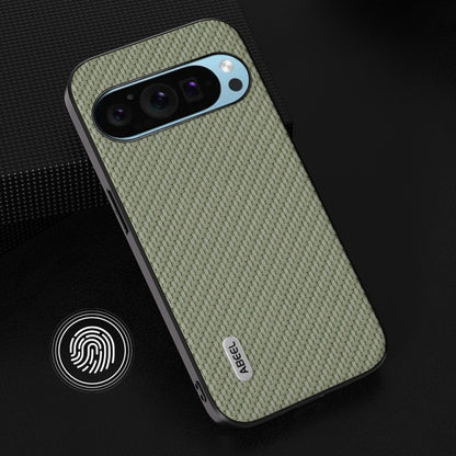 For Google Pixel 9 ABEEL Carbon Fiber Texture Protective Phone Case(Green) - Google Cases by buy2fix | Online Shopping UK | buy2fix