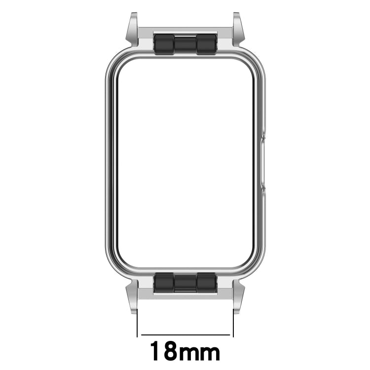 For Samsung Galaxy Fit 3 18mm Metal Frame Watch Protective Case(Black) - Watch Cases by buy2fix | Online Shopping UK | buy2fix