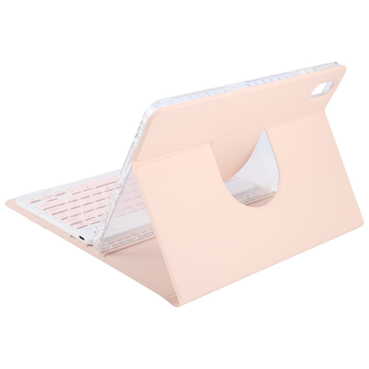 For Huawei MatePad Air 11.5 Square Button Bluetooth Keyboard Rotatable Holder Leather Case(Rose Gold) - Huawei Keyboard by buy2fix | Online Shopping UK | buy2fix