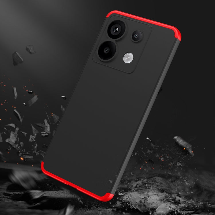 For Xiaomi Redmi Note 13 Pro 5G GKK Three Stage Splicing Full Coverage PC Phone Case(Black Red) - Xiaomi Cases by GKK | Online Shopping UK | buy2fix