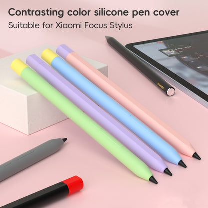 For Xiaomi Focus Pen III Stylus Pen Contrast Color Silicone Protective Case(Black) - Pencil Accessories by buy2fix | Online Shopping UK | buy2fix