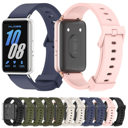 For Samsung Galaxy Fit 3 Mijobs Silicone Watch Band(Pink+Rose Gold) - Watch Bands by MIJOBS | Online Shopping UK | buy2fix