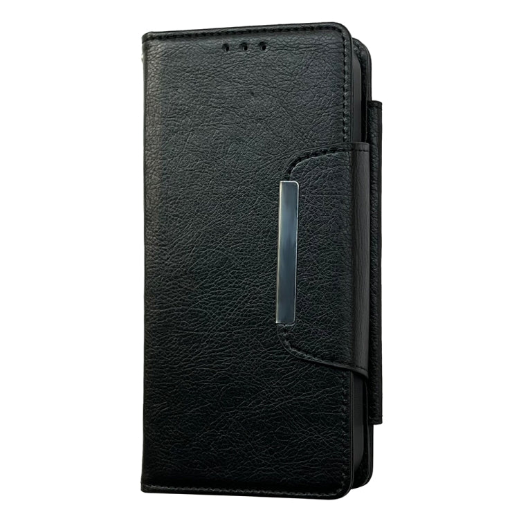 For iPhone 16 Pro Max Multifunctional Seven Cards Wallet Leather Phone Case(Black) - iPhone 16 Pro Max Cases by buy2fix | Online Shopping UK | buy2fix