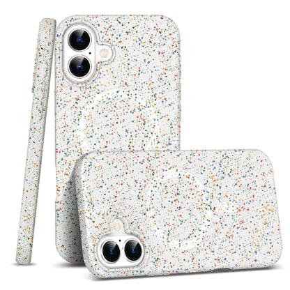 For iPhone 16 Colorful Frosted Magsafe PC Hybrid TPU Phone Case(White) - iPhone 16 Cases by buy2fix | Online Shopping UK | buy2fix