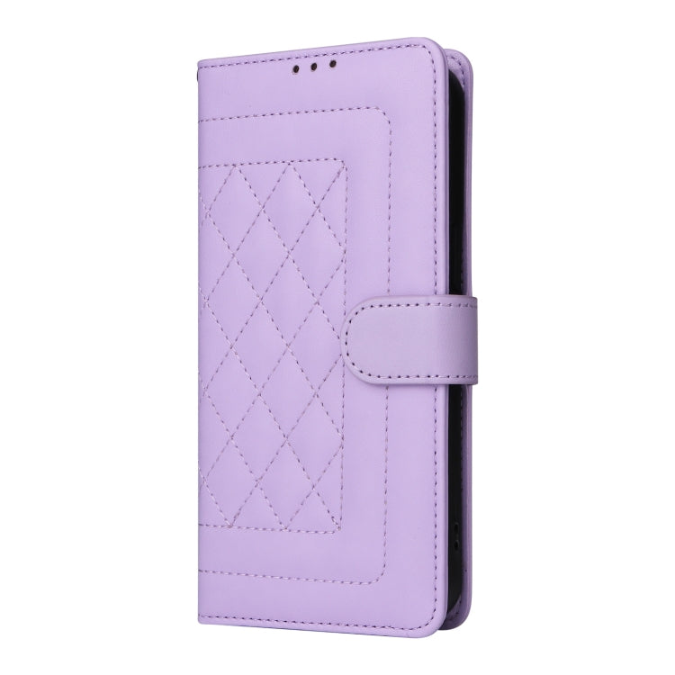 For Google Pixel 9 Pro Diamond Lattice Leather Flip Phone Case(Light Purple) - Google Cases by buy2fix | Online Shopping UK | buy2fix