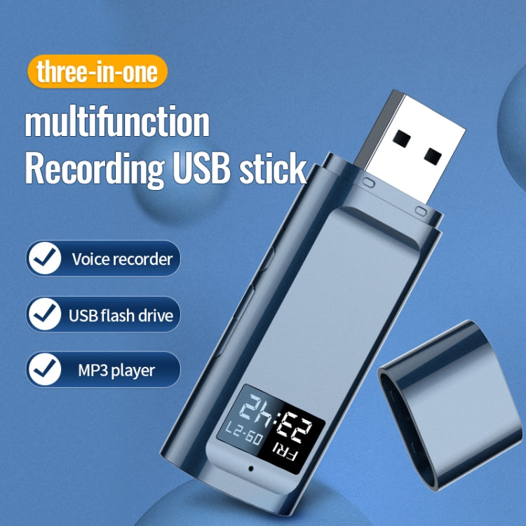 JNN X29 Multi-function USB Flash Drive Voice Recorder, Memory:4GB(Blue) - U-Disk Recorder by JNN | Online Shopping UK | buy2fix