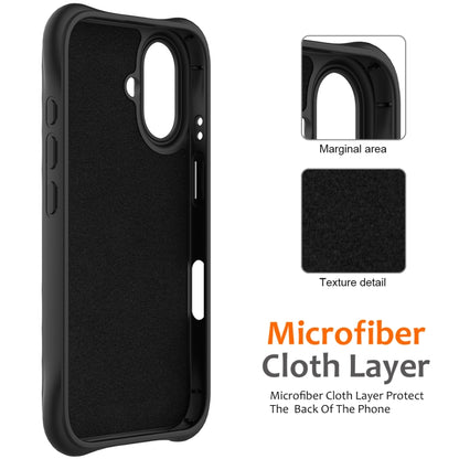 For iPhone 16 Plus Wave Texture MagSafe Magnetic Liquid Silicone Phone Case(Black) - iPhone 16 Plus Cases by buy2fix | Online Shopping UK | buy2fix