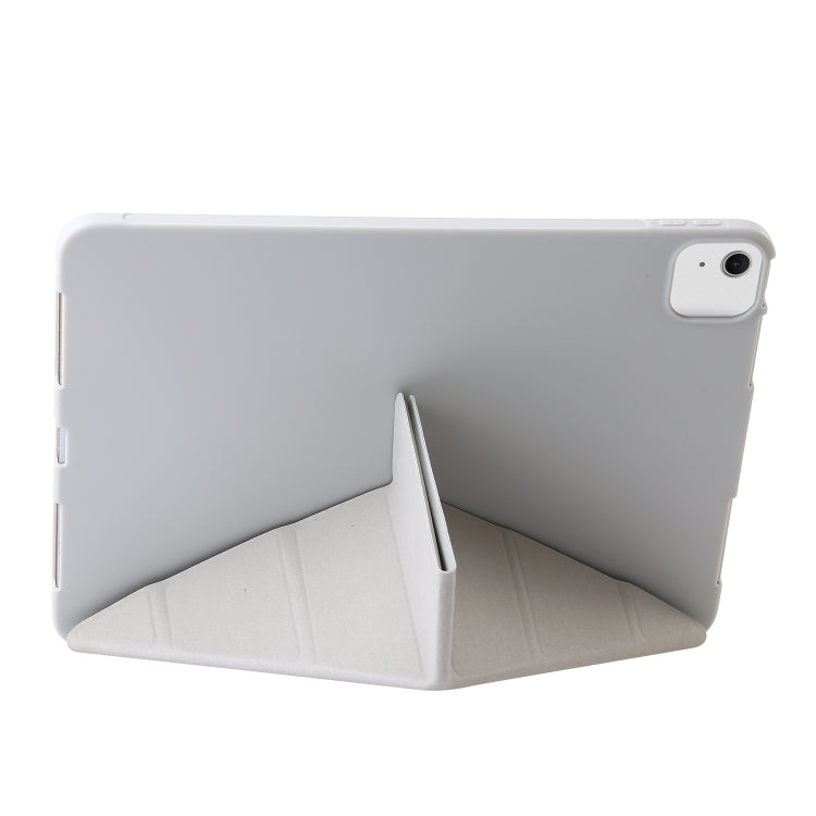 For iPad Air 13 2024 TPU Deformation Flip Leather Tablet Case with Holder(Grey) - iPad Air 13 2024 Cases by buy2fix | Online Shopping UK | buy2fix