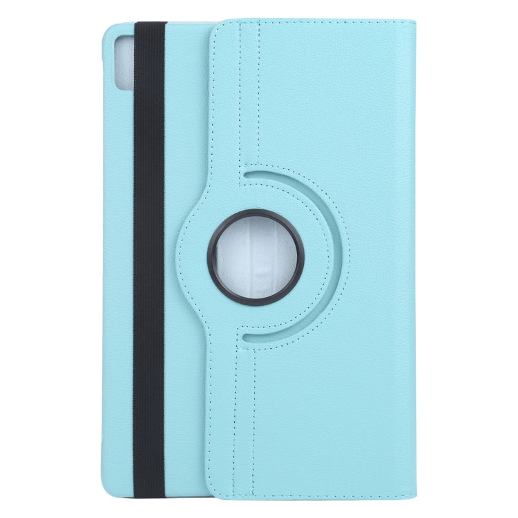 For iPad Pro 13 2024 360 Degree Rotation Litchi Texture Leather Tablet Case with Holder(Sky Blue) - iPad Pro 13 2024 Cases by buy2fix | Online Shopping UK | buy2fix