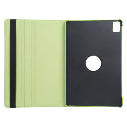 For iPad Pro 13 2024 360 Degree Rotation Litchi Texture Leather Tablet Case with Holder(Green) - iPad Pro 13 2024 Cases by buy2fix | Online Shopping UK | buy2fix