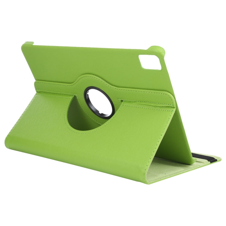 For iPad Air 13 2024 360 Degree Rotation Litchi Texture Leather Tablet Case with Holder(Green) - iPad Air 13 2024 Cases by buy2fix | Online Shopping UK | buy2fix