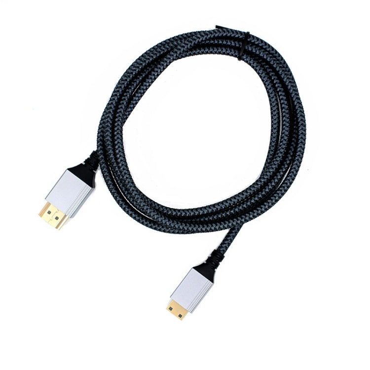 HDTV to Mini HDTV 4K UHD Video Transmission Braided Cable, Length:2m(Grey) - Cable by buy2fix | Online Shopping UK | buy2fix