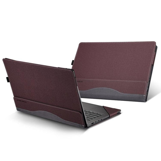 For HP EliteBook 845 / 840 14 inch G11 Leather Laptop Shockproof Protective Case(Wine Red) - Screen & Keyboard Cover by buy2fix | Online Shopping UK | buy2fix