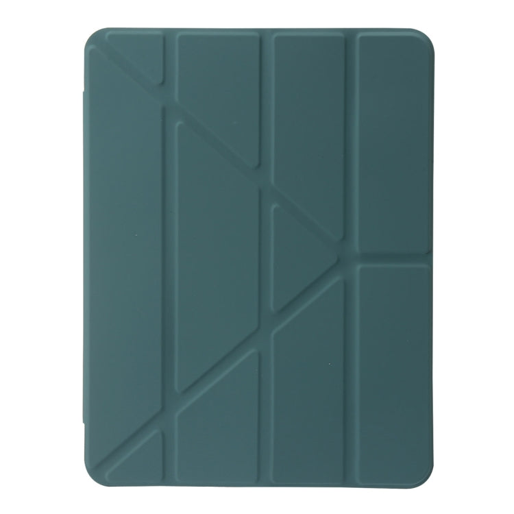 For iPad Pro 11 2024 Clear Acrylic Deformation Leather Tablet Case(Dark Green) - iPad Pro 11 2024 Cases by buy2fix | Online Shopping UK | buy2fix