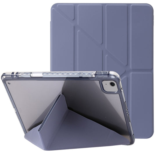 For iPad Air 13 2024 Clear Acrylic Deformation Leather Tablet Case(Lavender Purple) - iPad Air 13 2024 Cases by buy2fix | Online Shopping UK | buy2fix