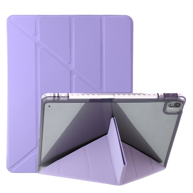 For iPad Air 11 2024 Clear Acrylic Deformation Leather Tablet Case(Purple) - iPad Air 11 2024 Cases by buy2fix | Online Shopping UK | buy2fix