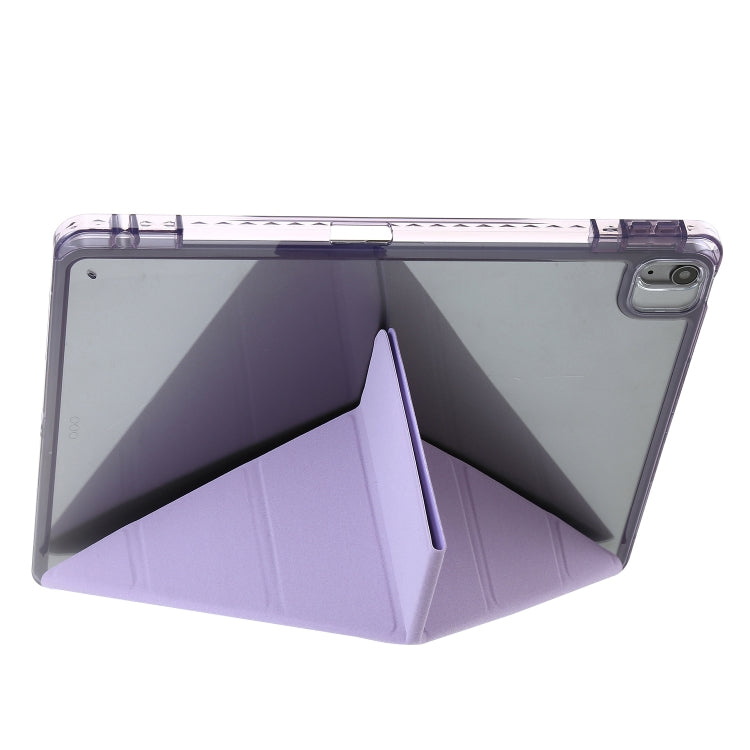 For iPad Air 11 2024 Clear Acrylic Deformation Leather Tablet Case(Purple) - iPad Air 11 2024 Cases by buy2fix | Online Shopping UK | buy2fix