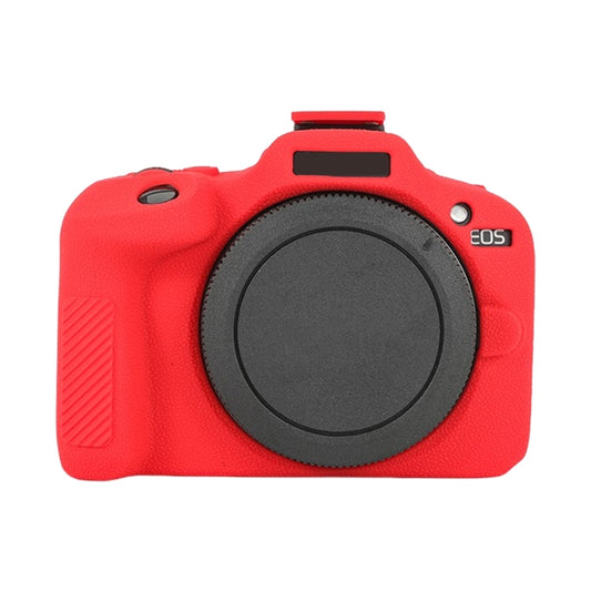 For Canon EOS R100 Litchi Texture Soft Silicone Protective Case(Red) - Protective Case by buy2fix | Online Shopping UK | buy2fix