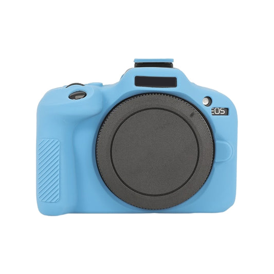 For Canon EOS R100 Glossy Soft Silicone Protective Case(Blue) - Protective Case by buy2fix | Online Shopping UK | buy2fix