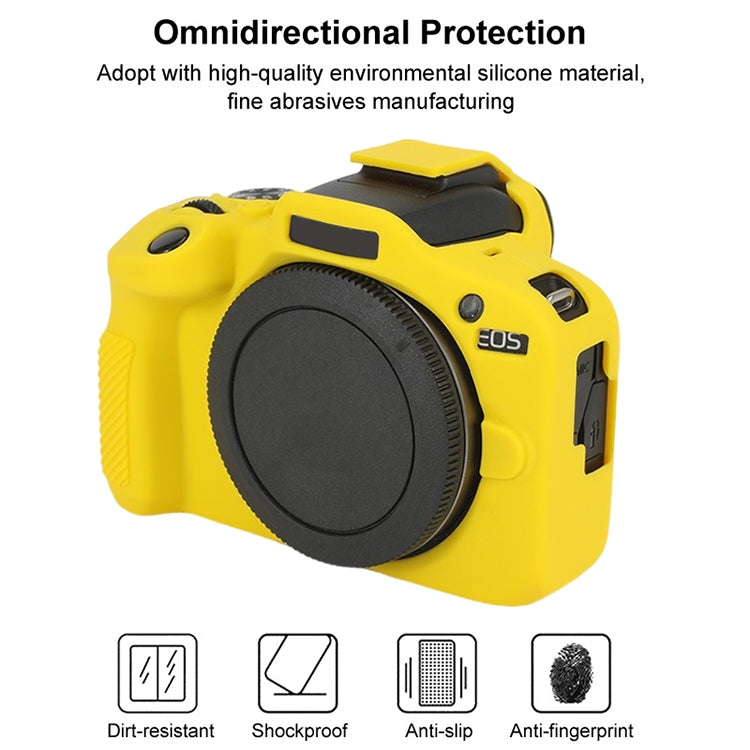 For Canon EOS R100 Glossy Soft Silicone Protective Case(Yellow) - Protective Case by buy2fix | Online Shopping UK | buy2fix