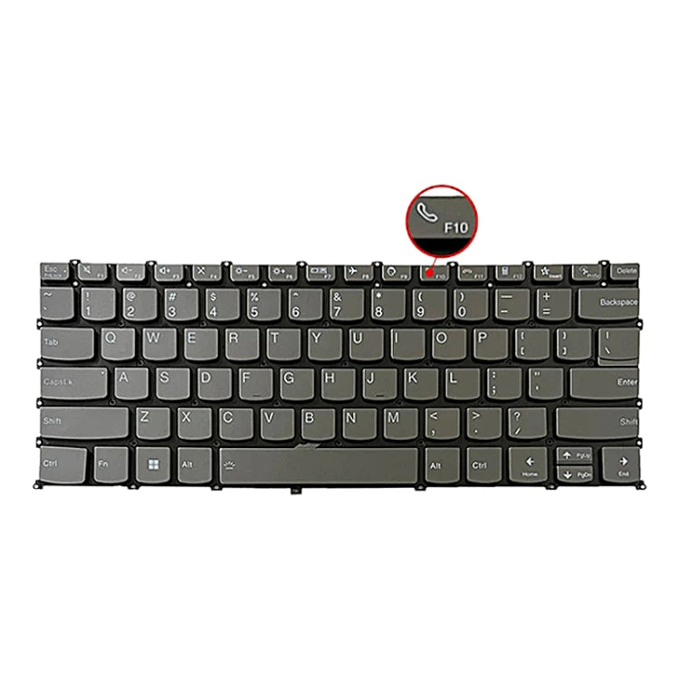 For Lenovo IdeaPad 5 / Yoga Slim 7 Pro US Version Laptop Backlight Keyboard, F10 Key with Phone Icon(Grey) - Lenovo Spare Parts by buy2fix | Online Shopping UK | buy2fix